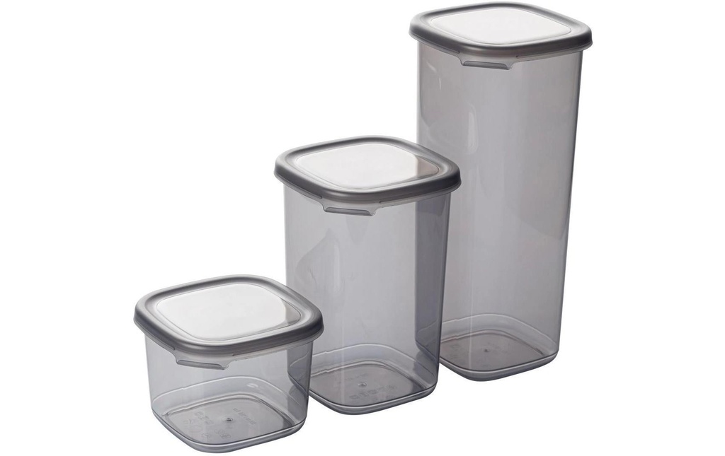 Hermia Boîte à provisions 2x 550 ml, 2x 1200 ml, 2x 1750 ml, Anthracite