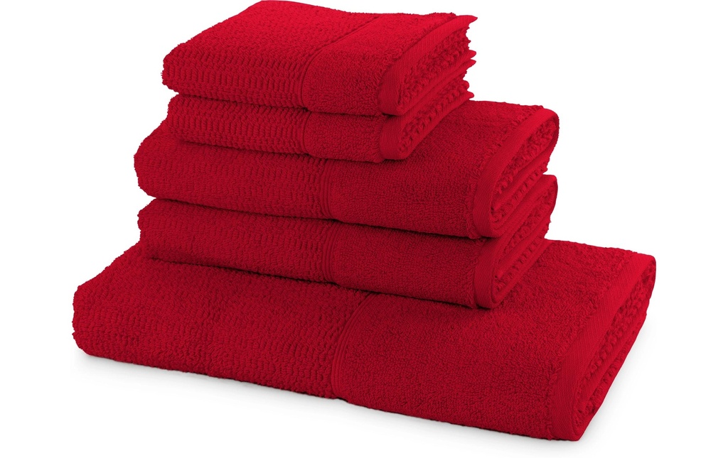Frottana Set de linge éponge Pearl 5 pièces, Ruby