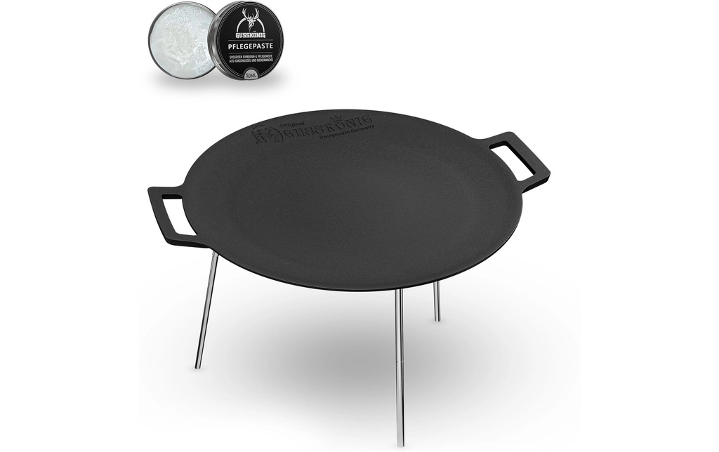 Gusskoenig Plaque de gril ronde cuite au four 42 cm