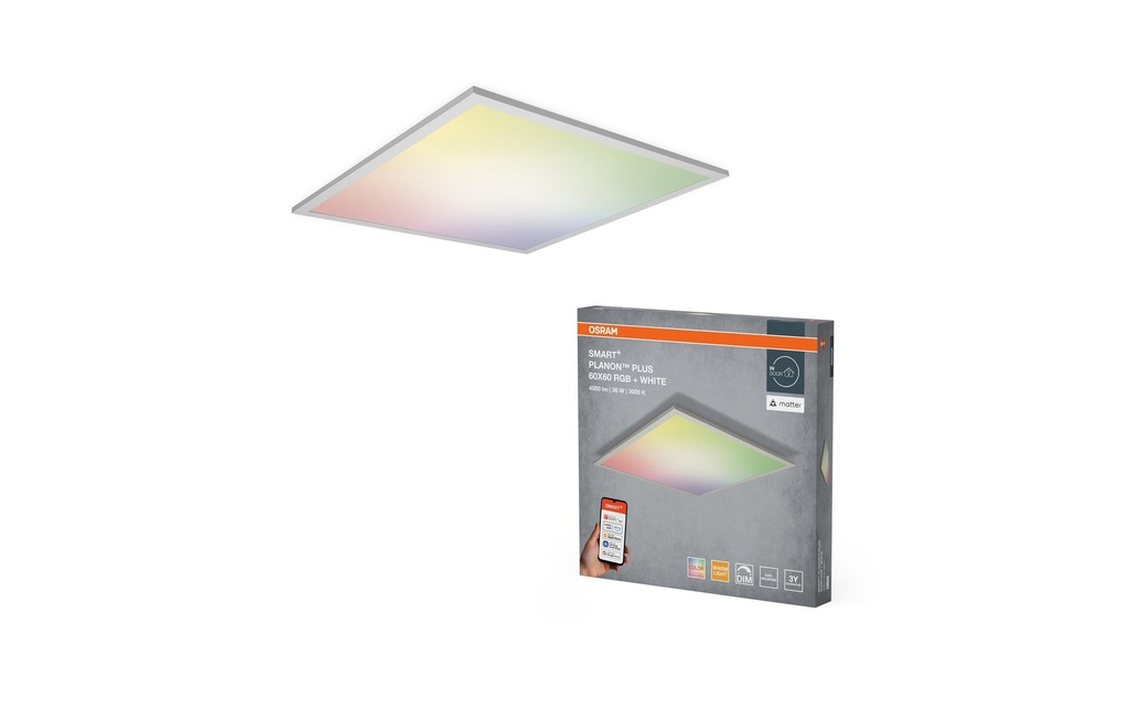 OSRAM Panneau à LED SMART+ Matter Planon Plus 600 x 600 mm RGBW