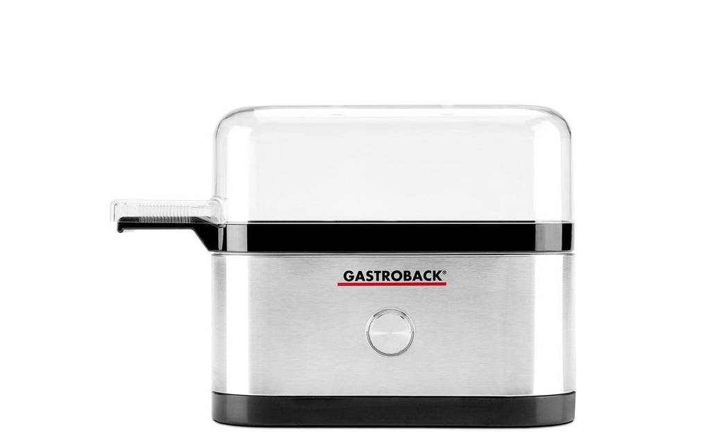 Gastroback Cuiseur à œufs Design Mini 3 oeufs argentés