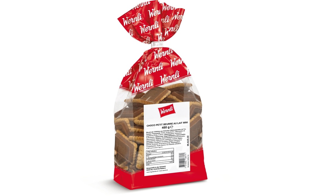 Wernli Petits gâteaux Choco Petit Beurre au lait Mini 450 g