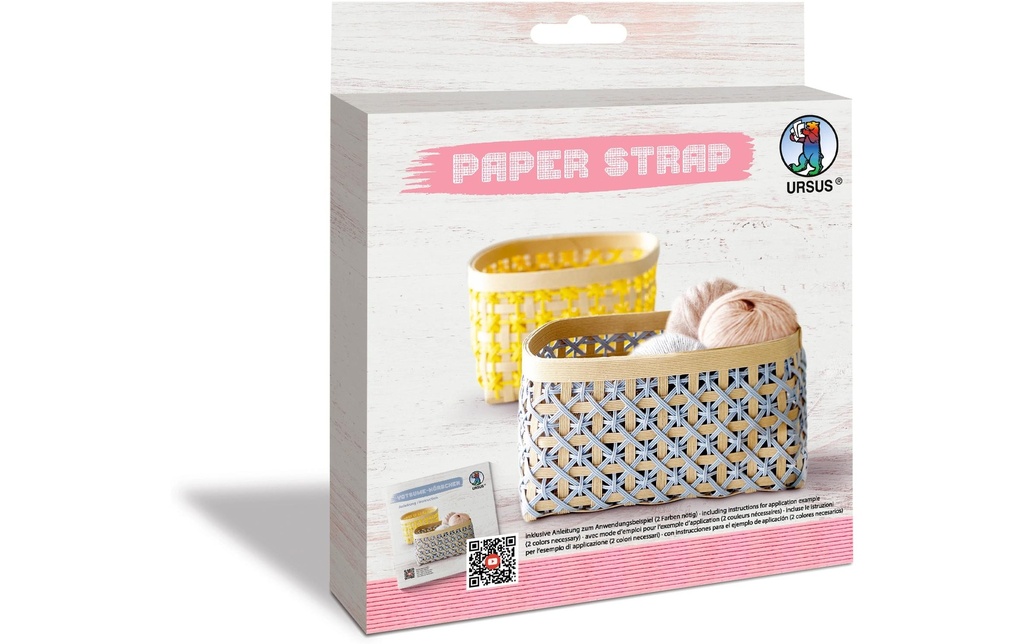 URSUS Papier de bricolage Kamihimo 15 mm x 15 m, rose