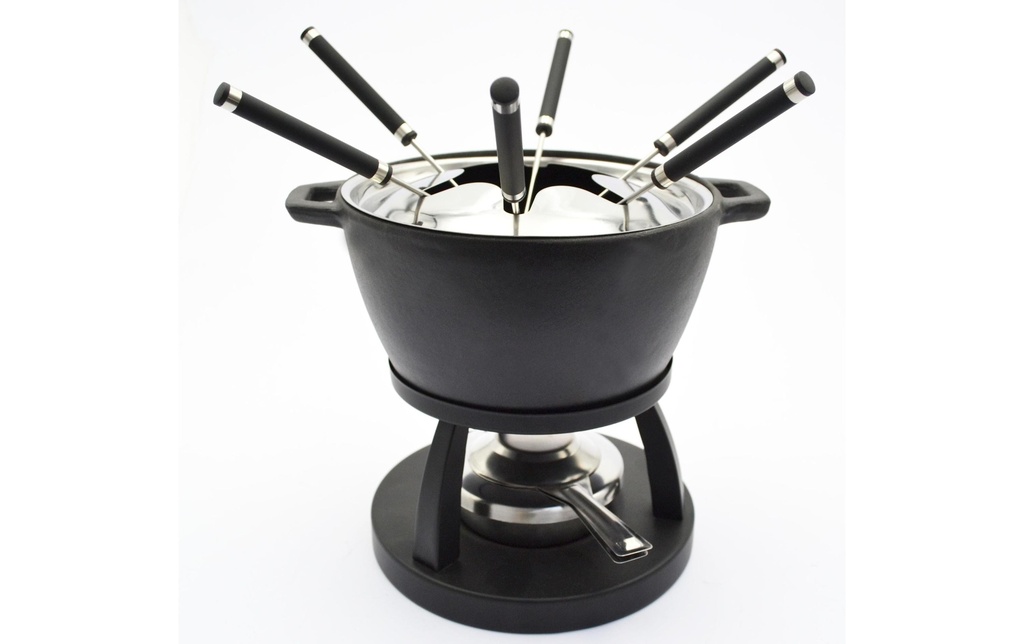 Mäser Service à fondue à la viande 10 Pièce/s, Noir/Argenté
