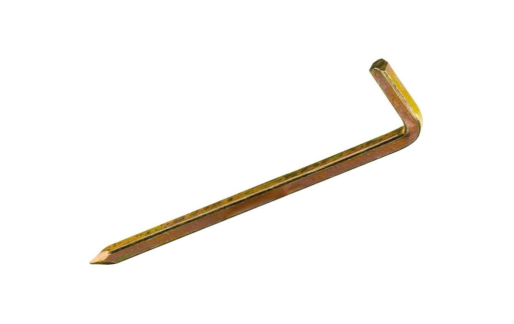 FTM Crochet de stalle acier, jaune 2 x 20 mm, 10 pièces