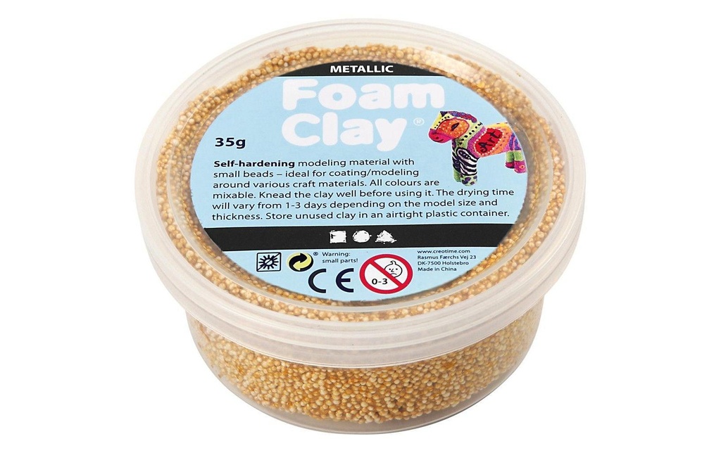 Creativ Company Matière à modeler Foam Clay Metallic 35 g Or