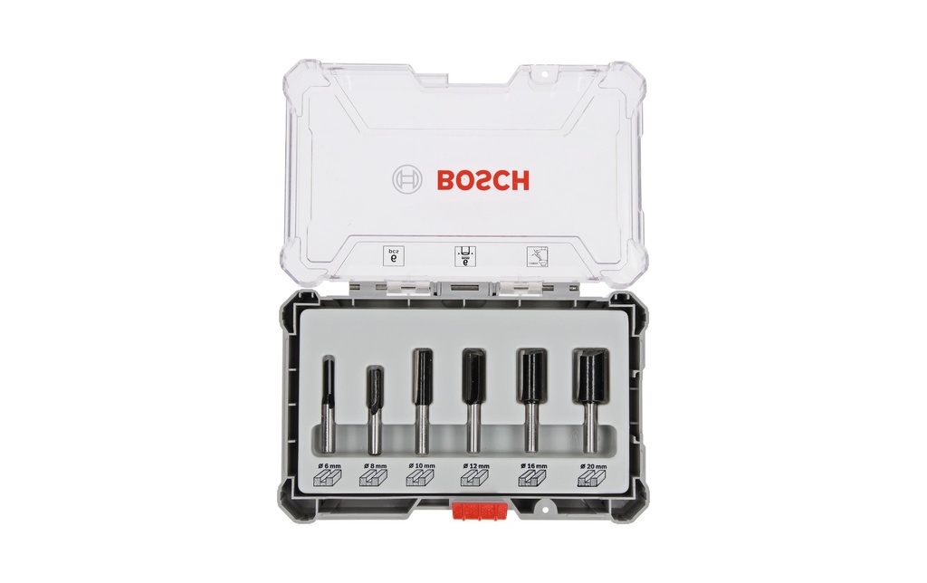 Bosch Professional Fraise à rainurer -Set tige 6 mm, 6 pièces