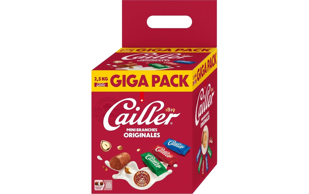 Cailler Barres au chocolat au lait Branches'Originale Mini 2.5 kg