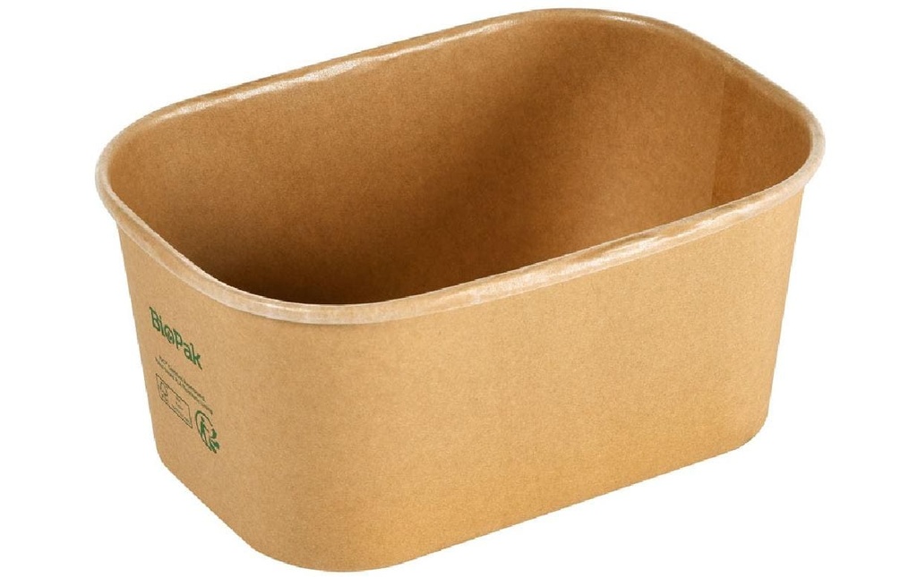 Duni Saladier Brick Box Medium 1000 ml, brun, 50 pièces