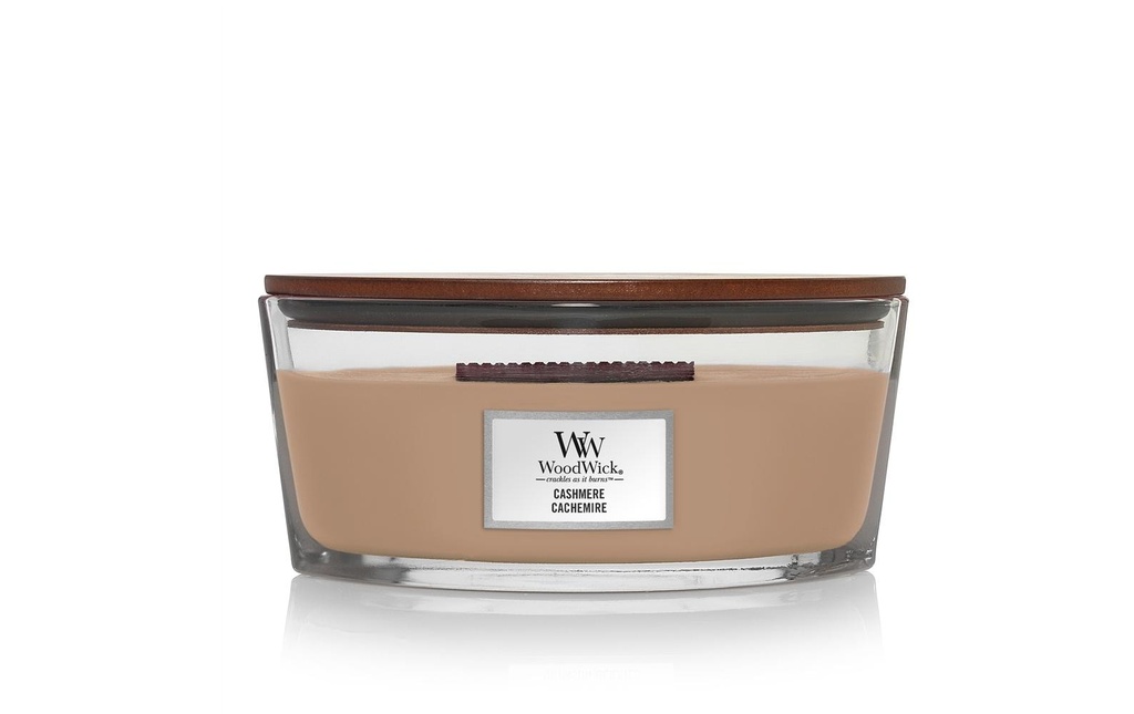 Woodwick Bougie parfumée Cashmere Ellipse
