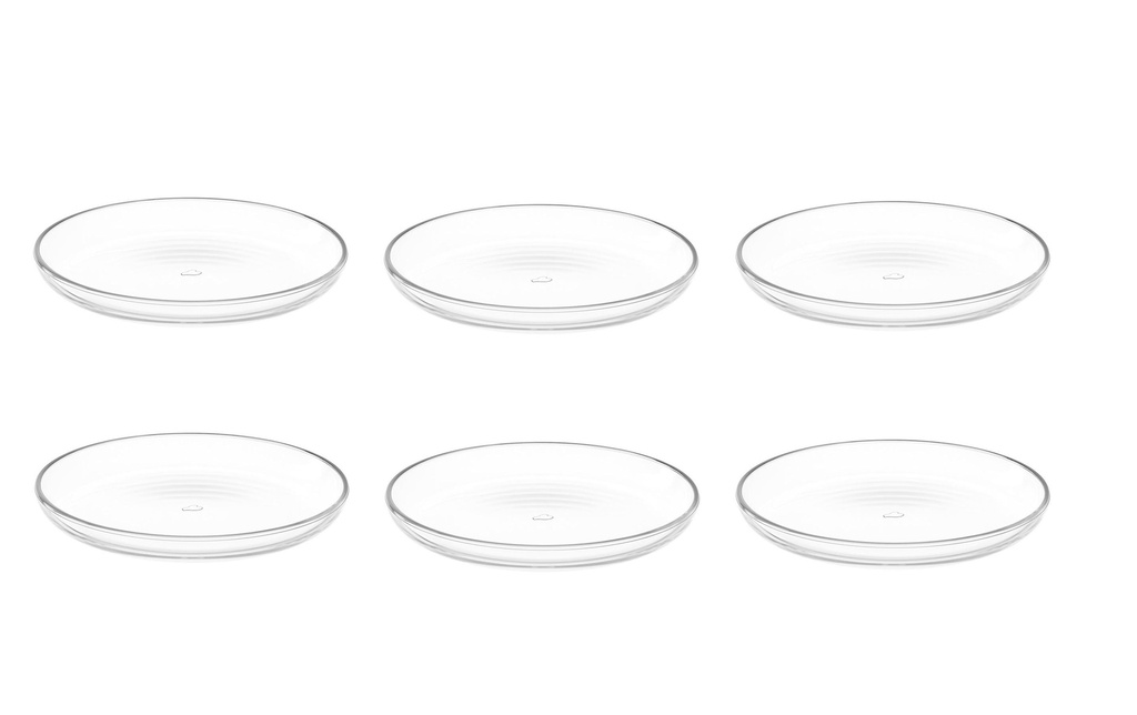 LEONARDO Assiettes pour le petit-déjeuner et à dessert Cucina Ø 18 cm, Transparent