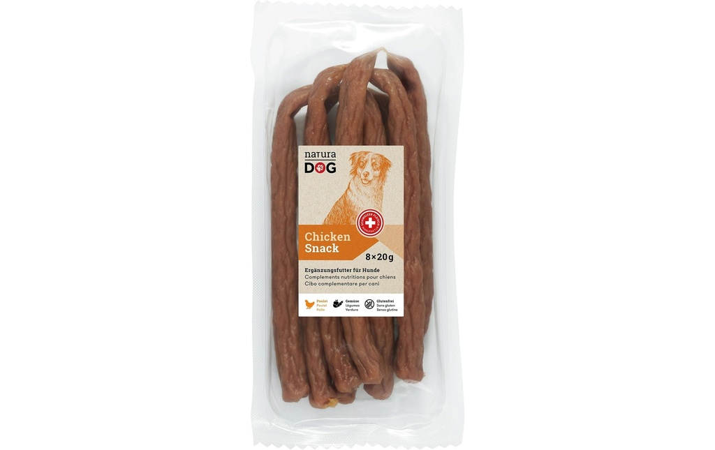 naturaDog Chicken Snack, 8 x 20g
