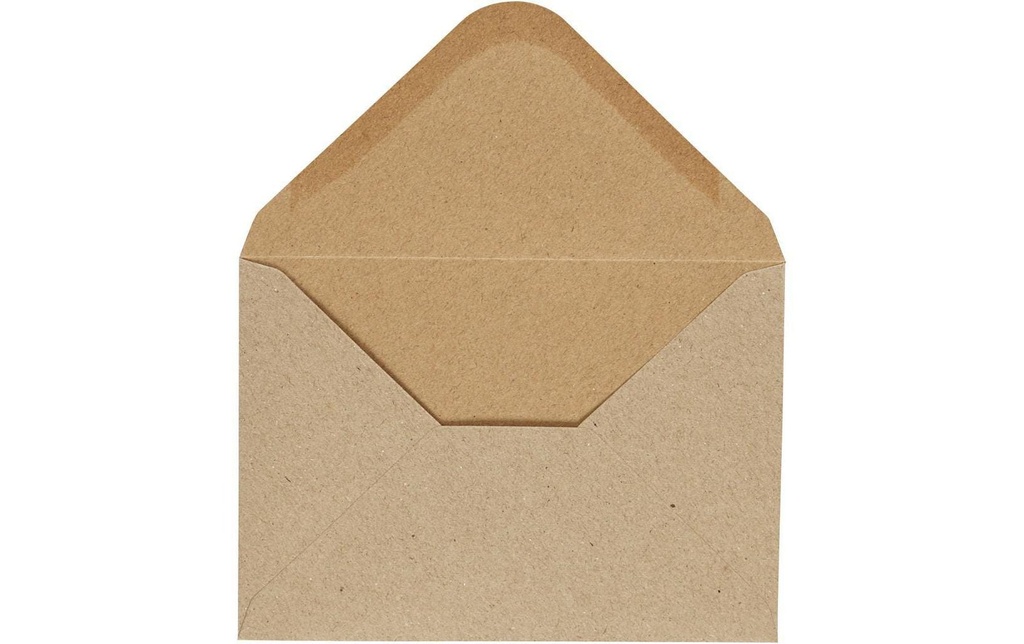 Creativ Company Enveloppe 11.5 x 16 cm Nature, 10 pièces