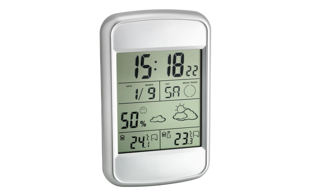 TFA Dostmann Station météo Look, Argent