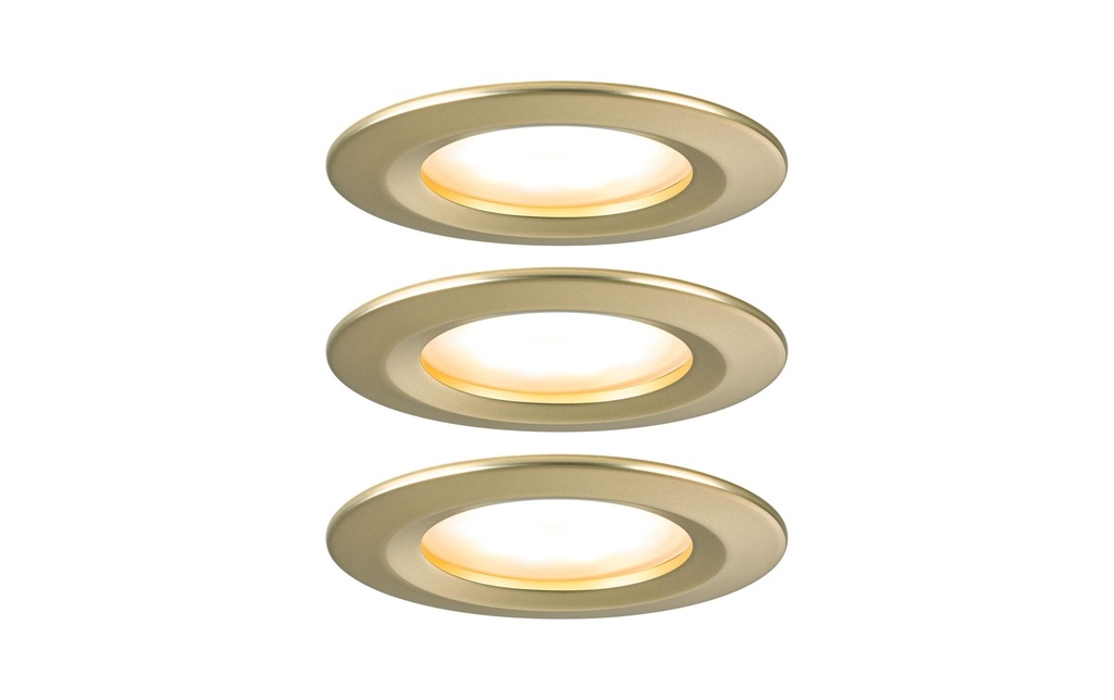 Paulmann Luminaire encastré LED Nova Coin Set de base fixe 3-Step-Dim Or