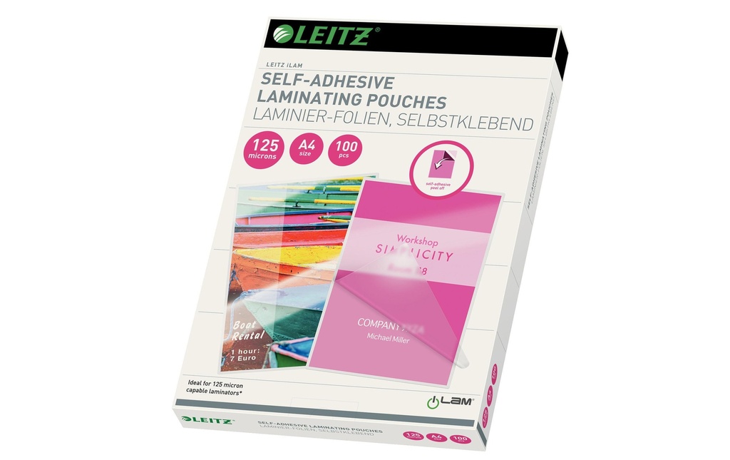 Leitz Film laminé Face arrière auto-adhésive