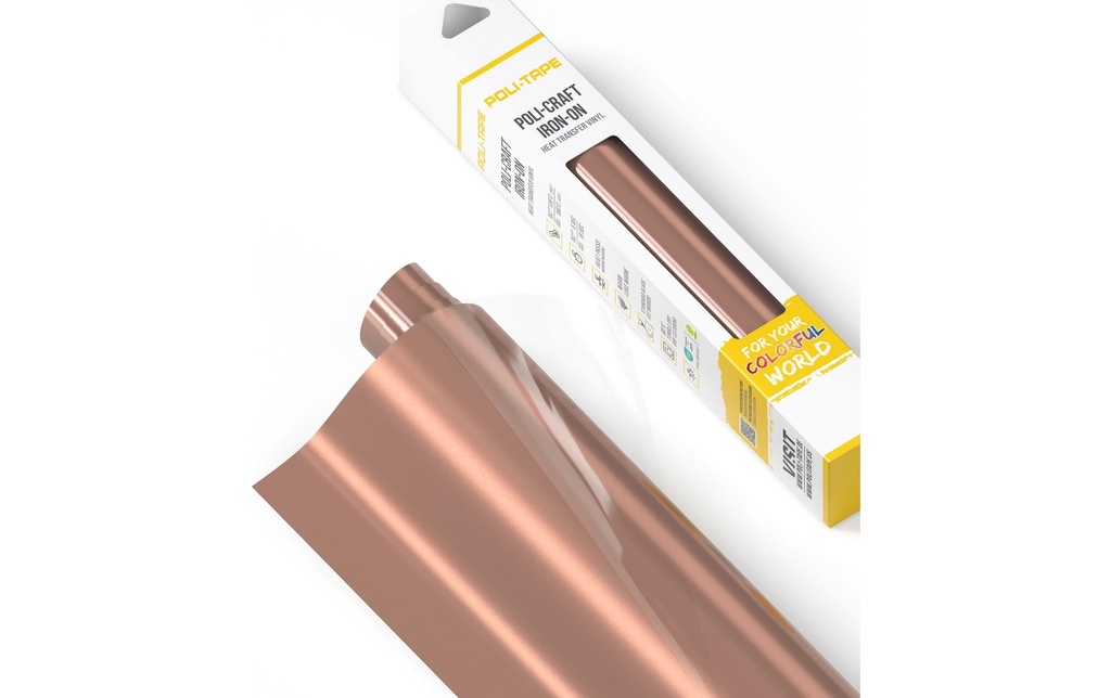 Poli-Tape Film thermocollant Poli-Flex turbo, 30.5 x 122 cm, or rose