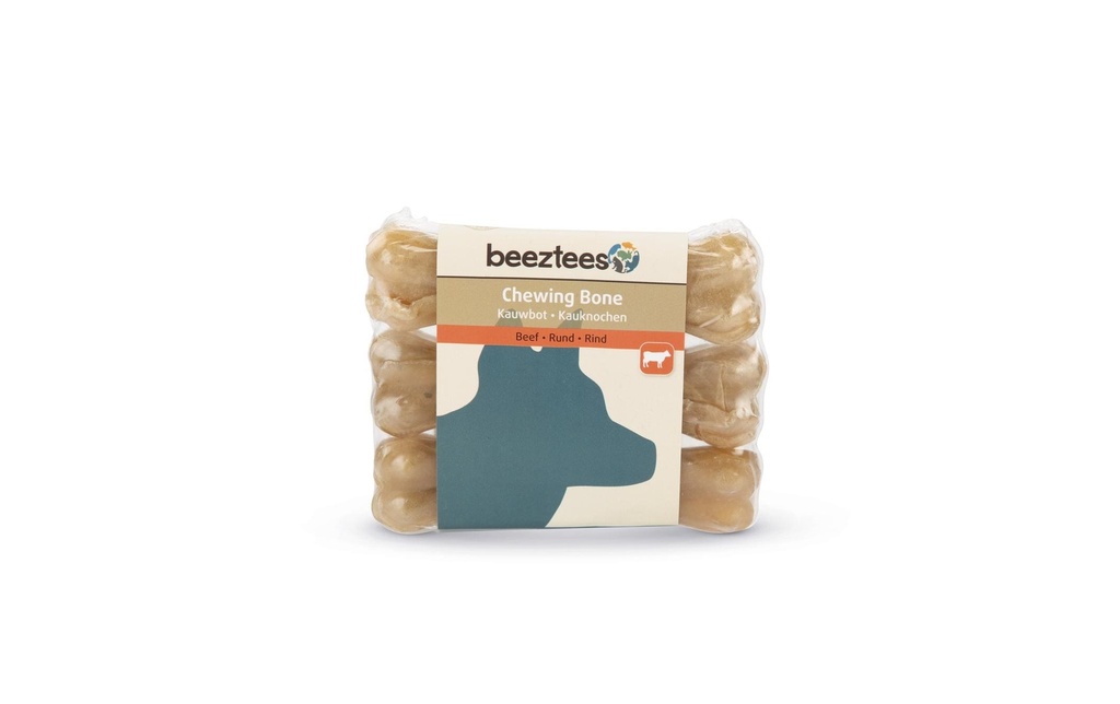Beeztees Os à mâcher Peau de bœuf, 11 cm, 3 pcs
