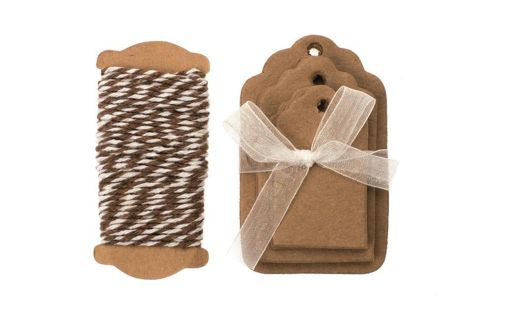 Glorex Étiquette pour cadeau Étiquette, marron