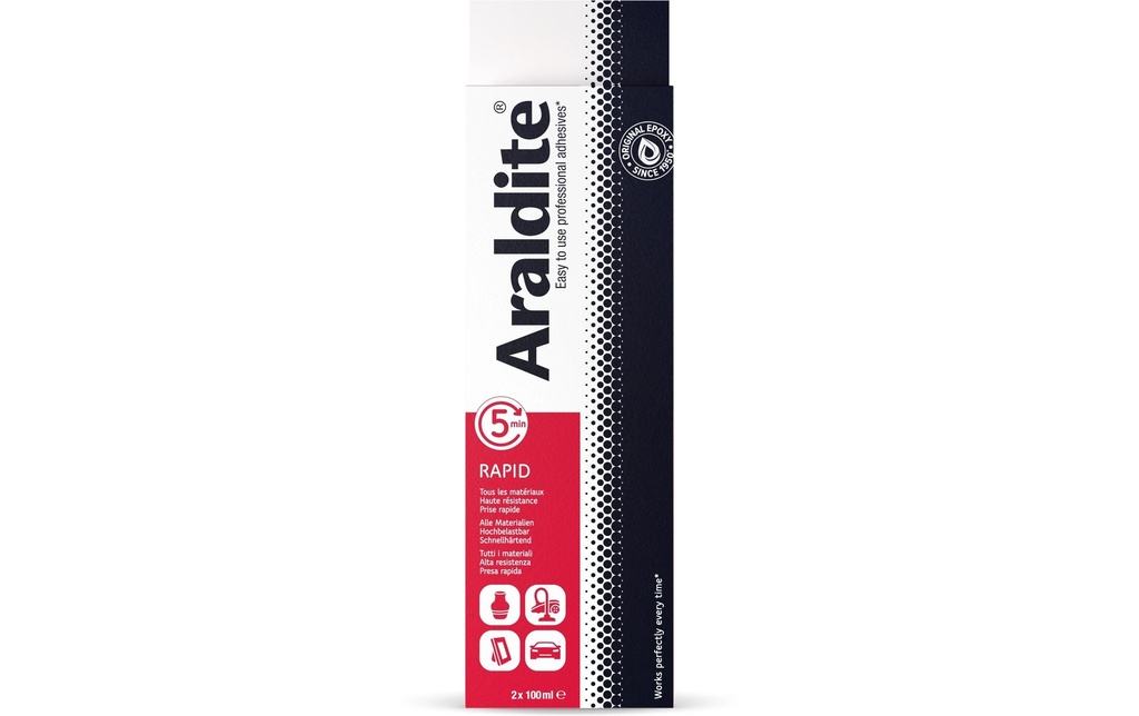 Araldite Colle à deux composants Rapid 2 x 100 ml, Transparent