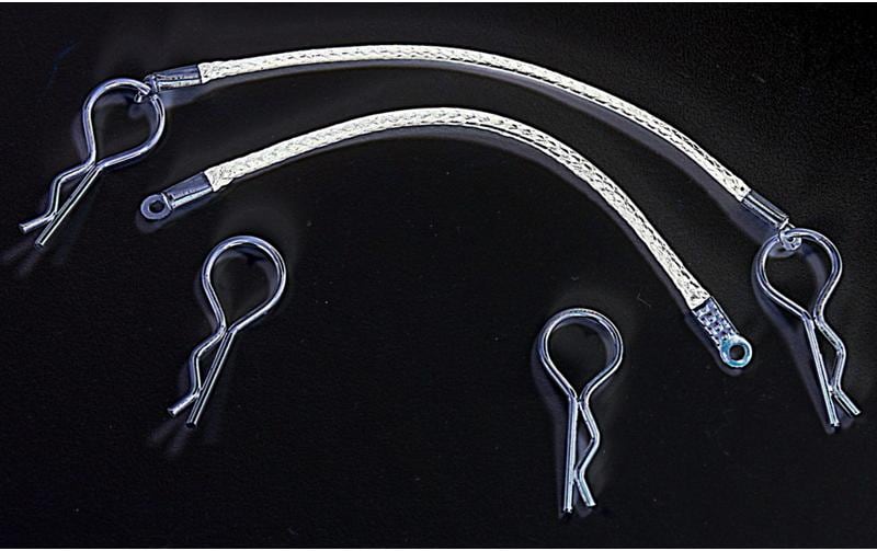 Absima Goupille de carrosserie avec câble, argenté (80 mm)
