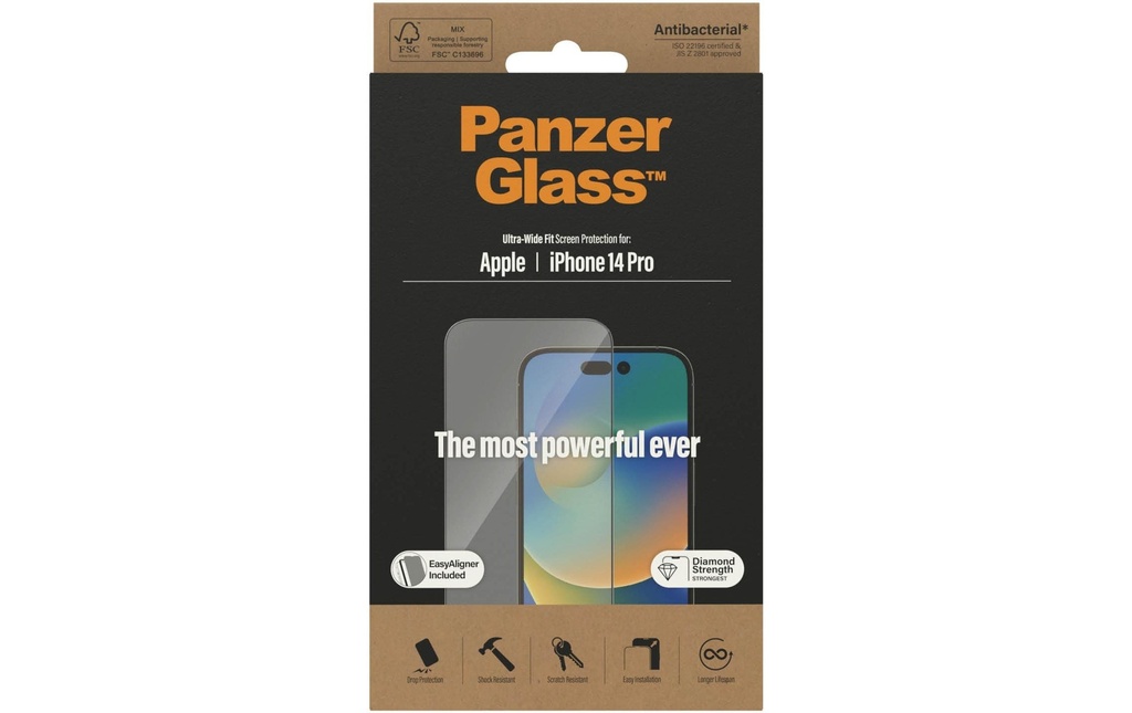 Panzerglass Protection d’écran Ultra Wide Fit iPhone 14 Pro
