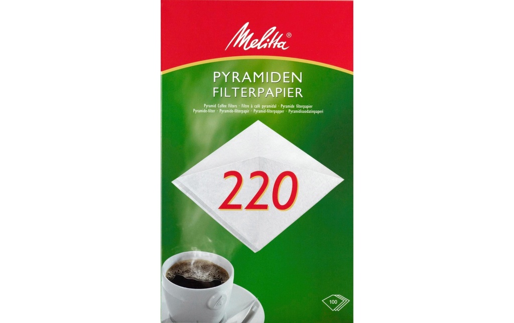Melitta Filtre Pyramide 220 100 pièces