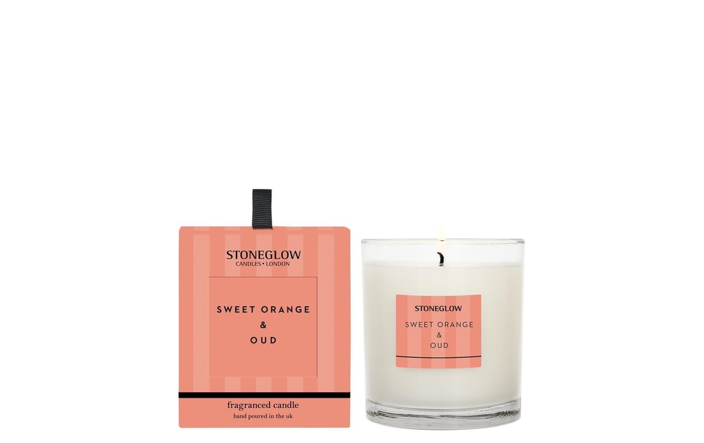 Stoneglow Bougie parfumée Sweet Orange & Oud 220 g