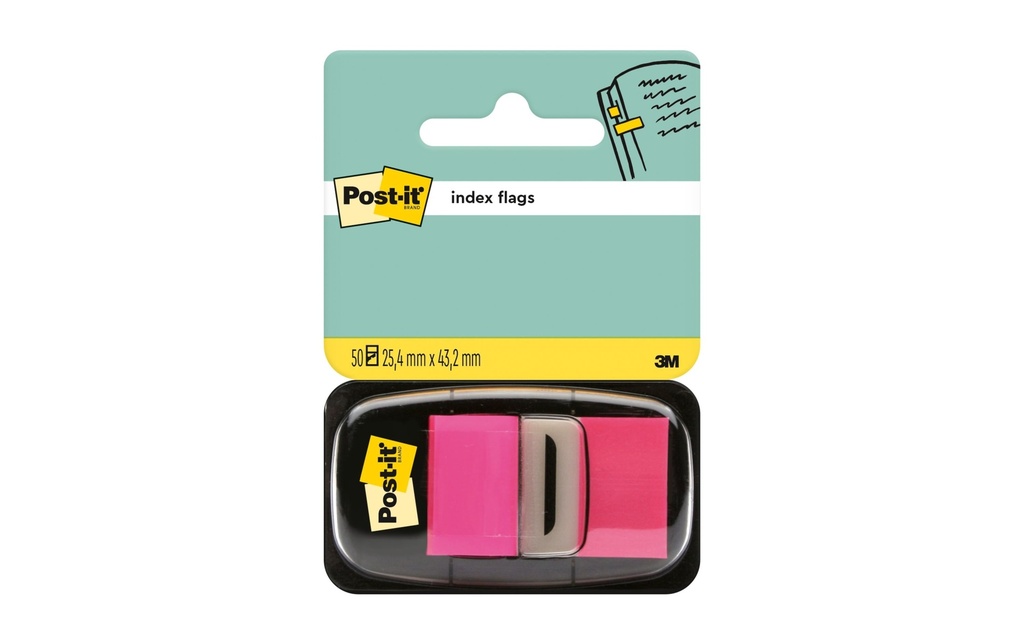 Post-it Marque-page Index Post-it Rose, 50 pièces