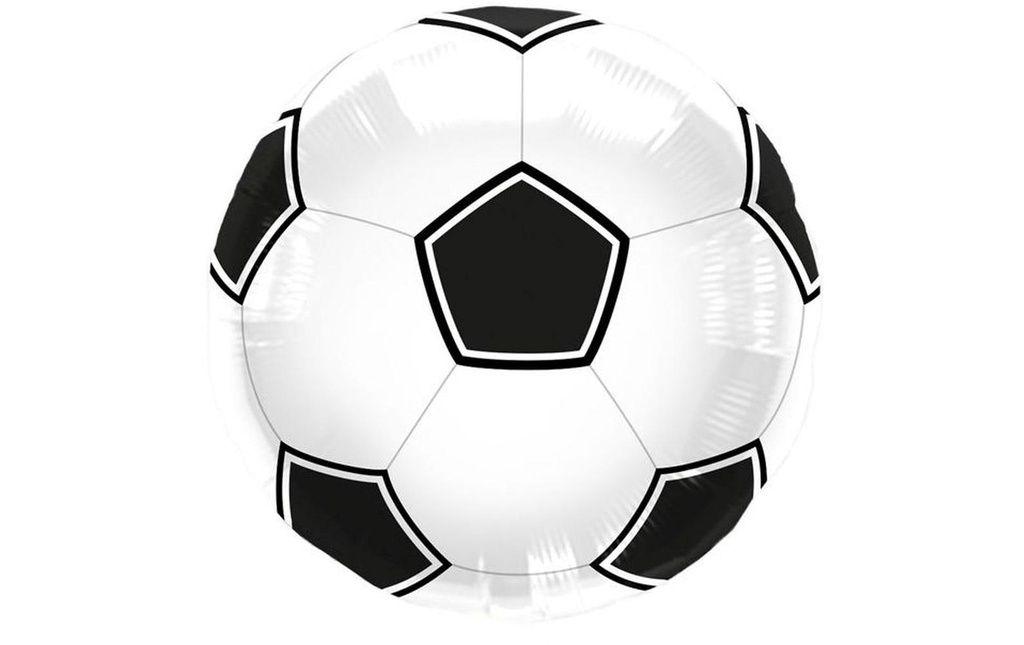 Folat Ballon en aluminium Football Noir/Blanc, 43 cm