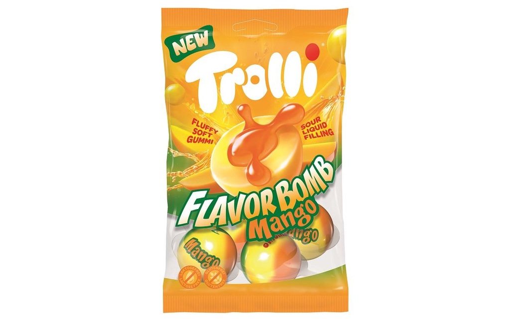 Trolli Bonbons gommeux Flavorbomb à la mangue 75 g