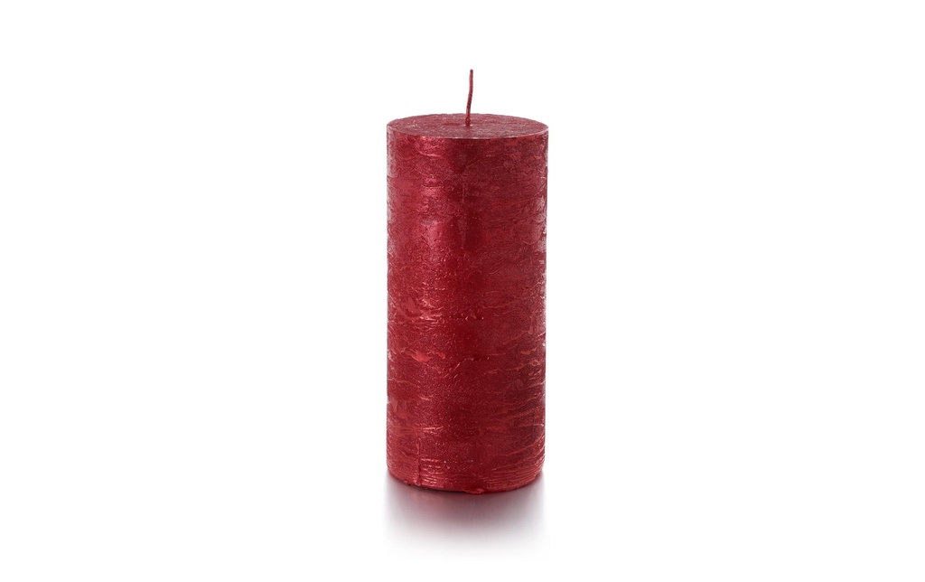 balthasar Bougie cylindrique Rustico 15 x 7 cm, Rouge