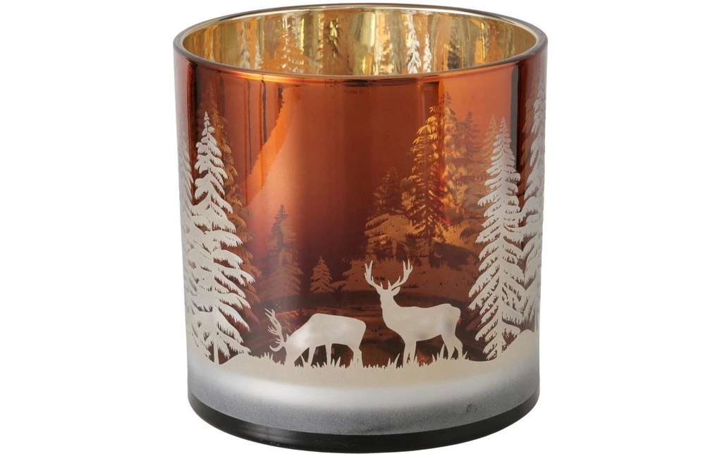 Boltze Photophore de Noël Lorel verre, 15 x 15 cm