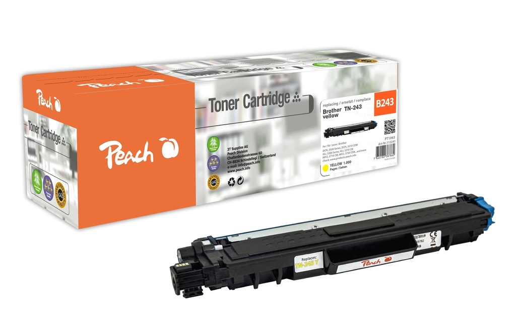 Peach Toner Brother TN-243Y Jaune