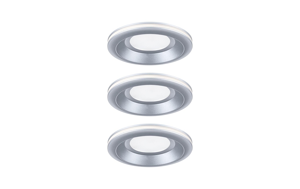 Paulmann Luminaire encastré Set de 3 LED Sormus Chrome