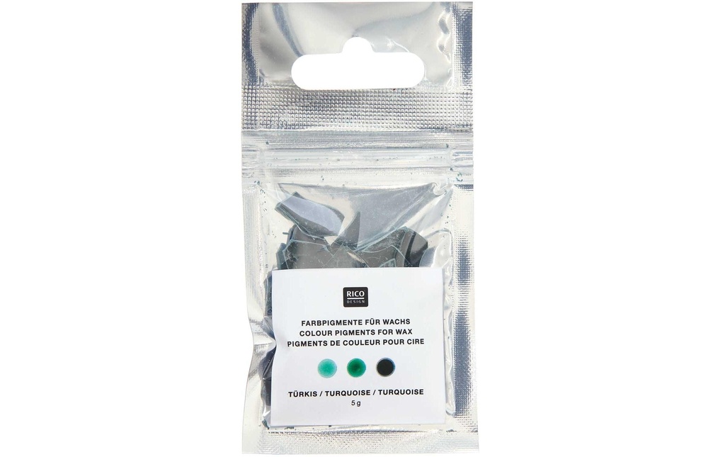 Rico Design Couleurs de cire Couleur des bougies 5 g, turquoise