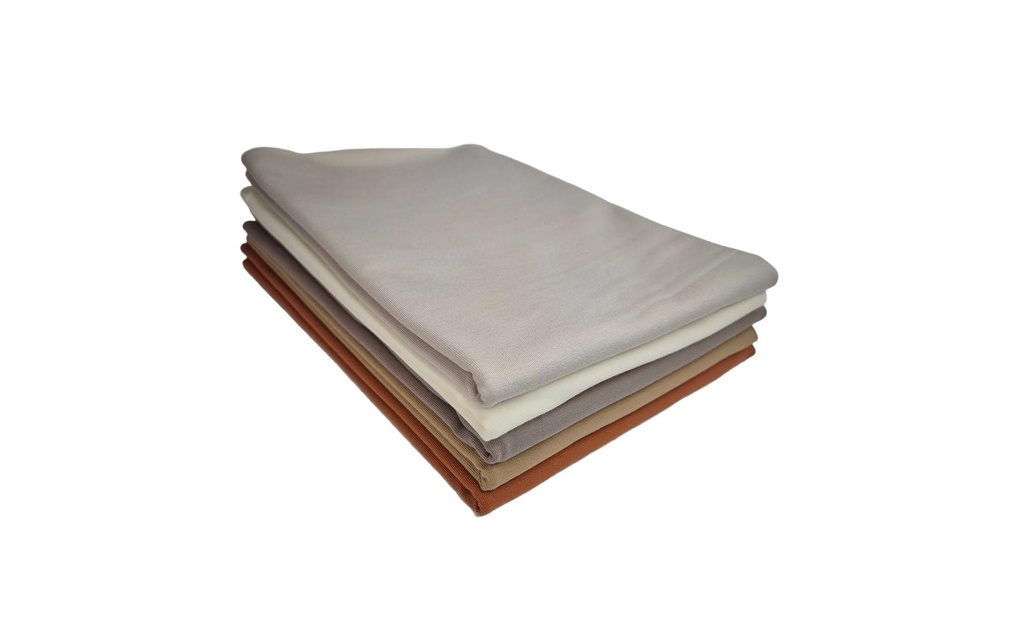Stoffe Tissu Jersey uni tons naturels 5 pièces, 5 x 0,5 m