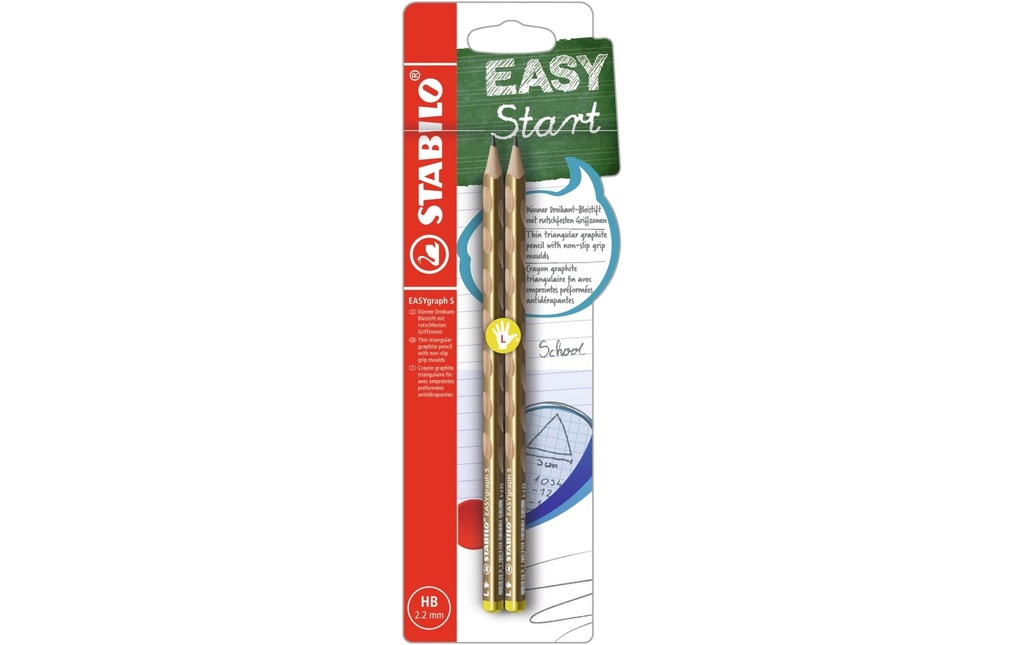 STABILO Crayon EASYgraph S métallique 2 pièces, or