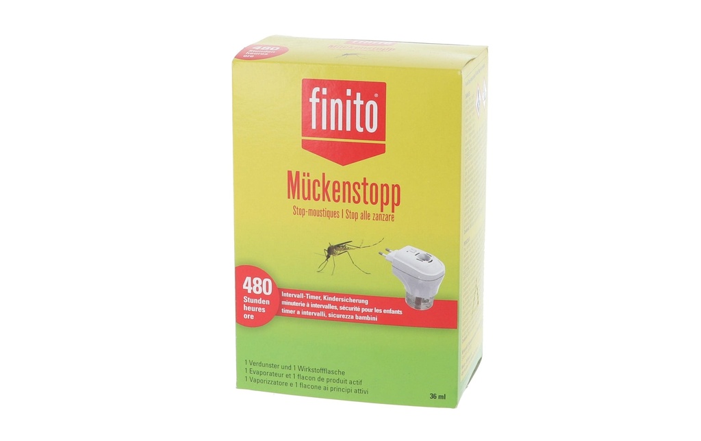 finito Stop-moustiques Ensemble bouchon et bouteille 36 ml