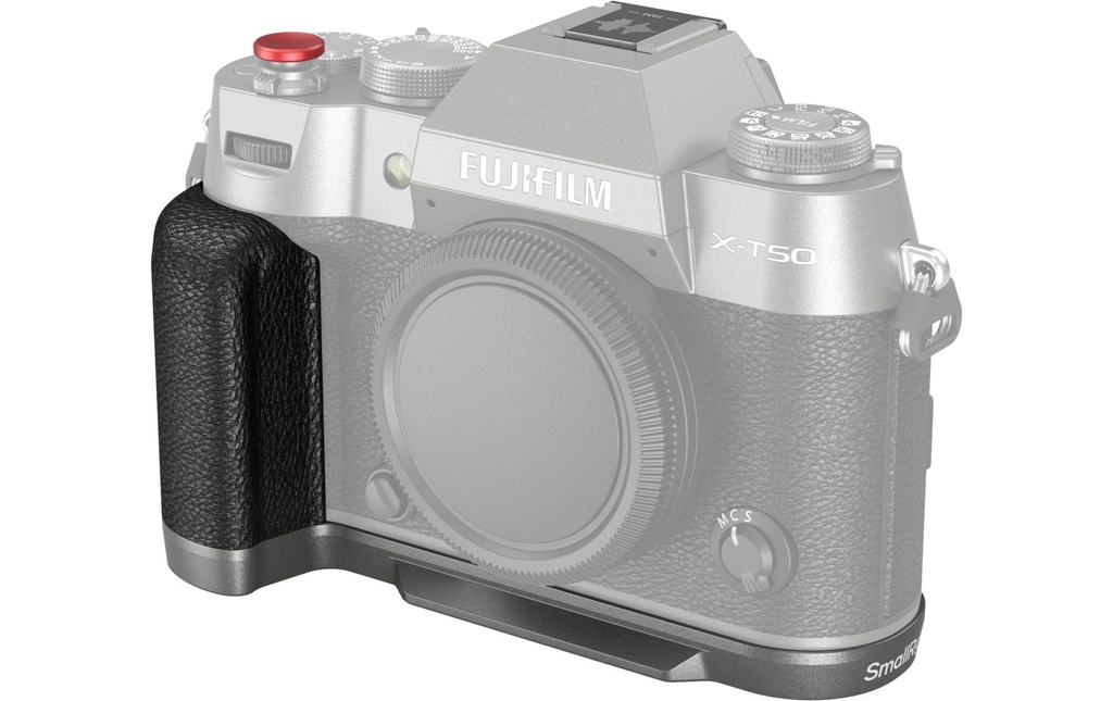 Smallrig Angle en L Poignée en silicone pour FUJIFILM X-T50 - charbon de bois-argent