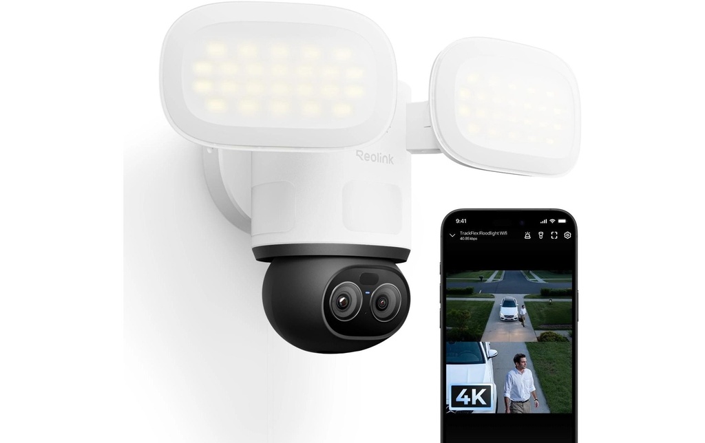 Reolink Caméra réseau TrackFlex Floodlight F850W 360° 4K WiFi ePTZ