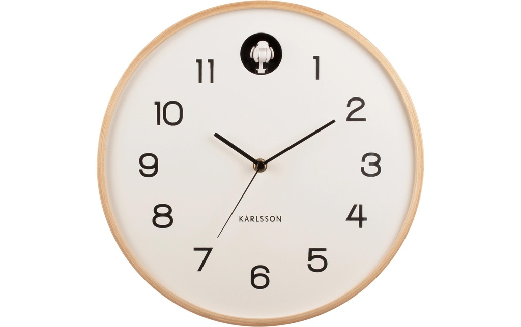 KARLSSON Horloge murale Natural Cuckoo 31,5 cm, Blanc