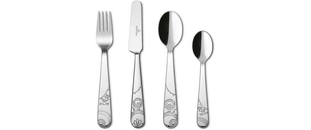 Villeroy & Boch Set de couverts pour enfants Roar Lion 4 pièces, argent