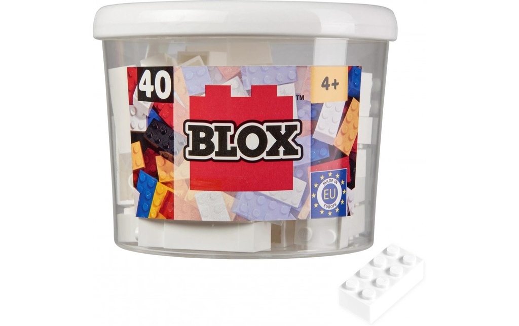 BLOX Briques 40 pions blancs de 8