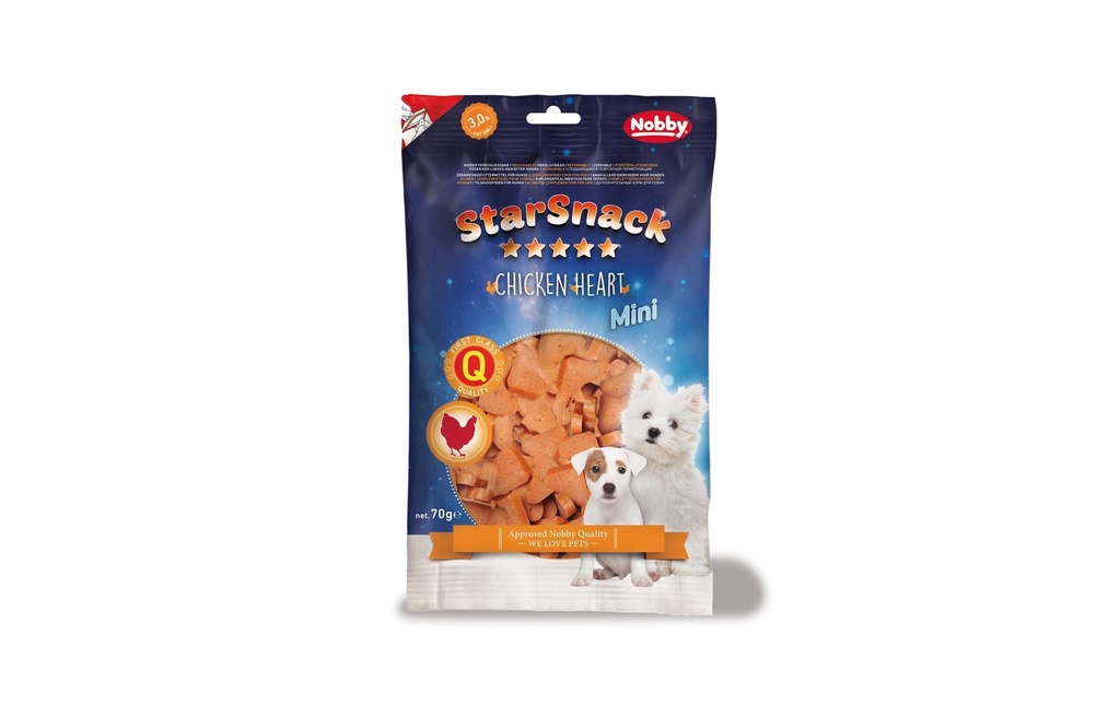Nobby Friandise StarSnack MINI Chicken Heart, 70 g