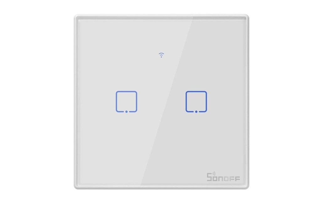 SONOFF Interrupteur d'éclairage T2EU2C-TX WiFi-RF, 2 fois