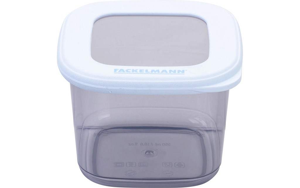 Fackelmann Récipients à provisions be the move 0.55 l, Transparent/Bleu clair