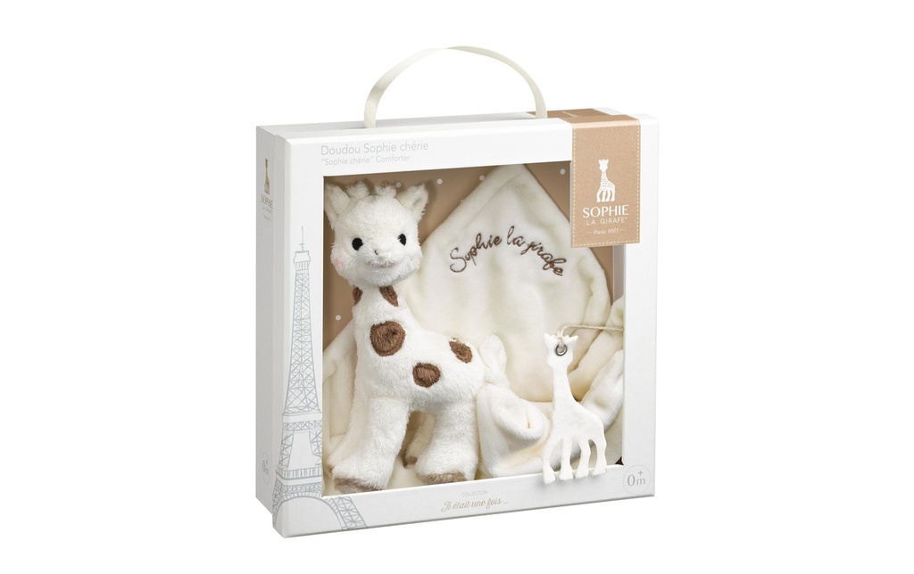 Sophie la girafe Coffret cadeau Tapis de câlin et doudou