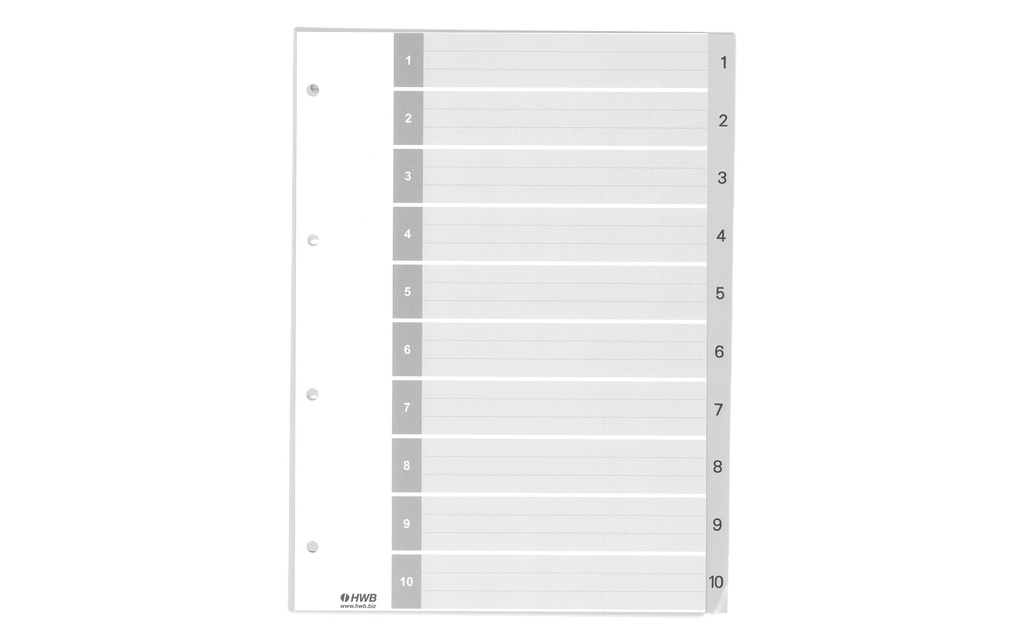 HWB Registre A4, PP 1-10
