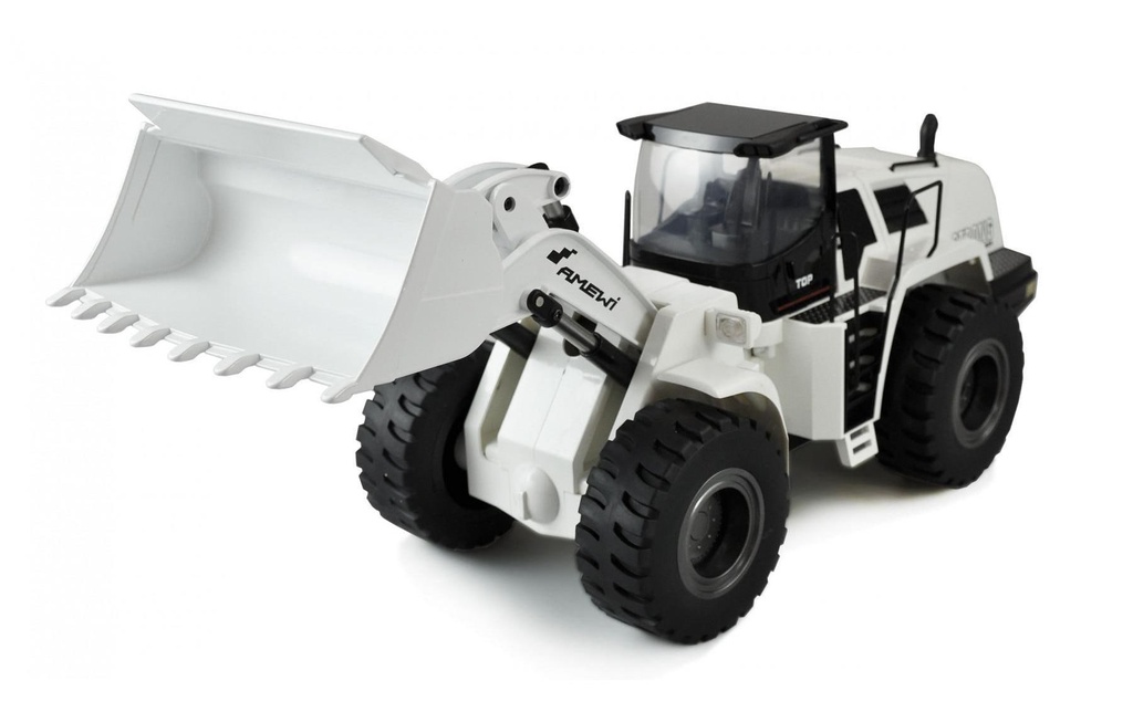 Amewi Chargeuse sur roues G483E V3 Blanc, 1:14, RTR